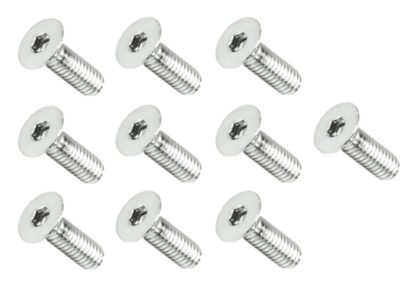 ZSPEC M4-0.7x12mm Fasteners, FHSC, Stainless Steel SUS304, 10-Pack - Howling Moto