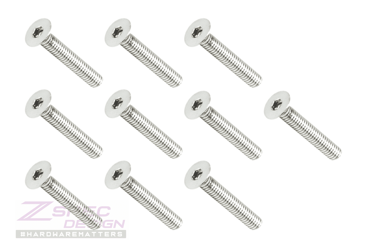 ZSPEC M4-0.7x25mm Fasteners, FHSC, Stainless Steel SUS304, 10-Pack - Howling Moto