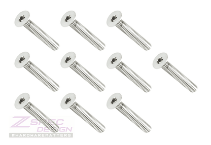 ZSPEC M4-0.7x25mm Fasteners, FHSC, Stainless Steel SUS304, 10-Pack - Howling Moto