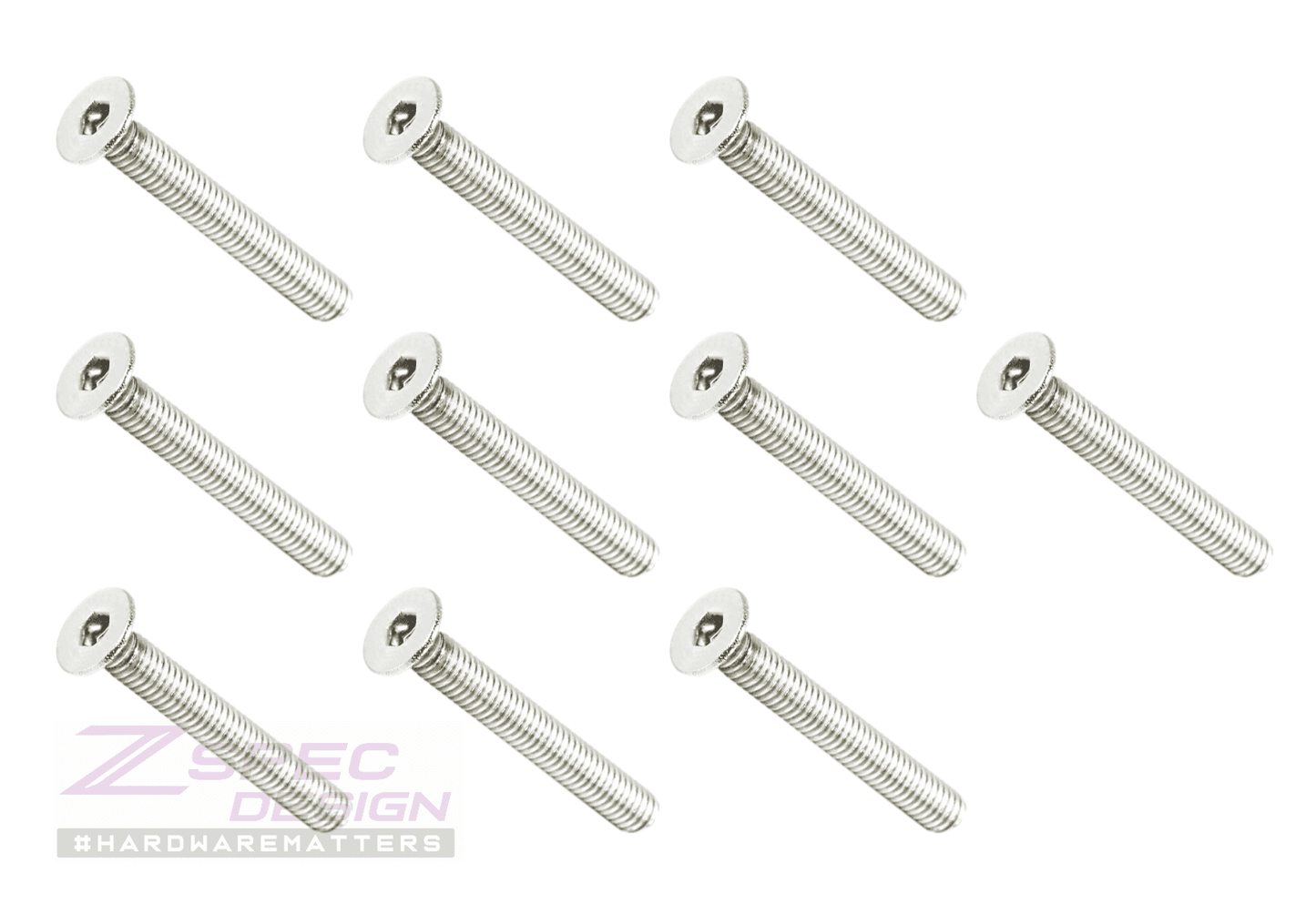 ZSPEC M4-0.7x30mm Fasteners, FHSC, Stainless Steel SUS304, 10-Pack - Howling Moto