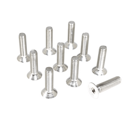 ZSPEC M6-1.0x30mm Flat-Head FHSC Fasteners, Stainless, 10-Pack - Howling Moto