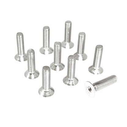 ZSPEC M6-1.0x25mm Flat-Head FHSC Fasteners, Stainless, 10-Pack - Howling Moto