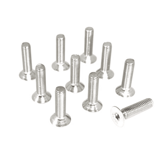 ZSPEC M6-1.0x25mm Flat-Head FHSC Fasteners, Stainless, 10-Pack - Howling Moto