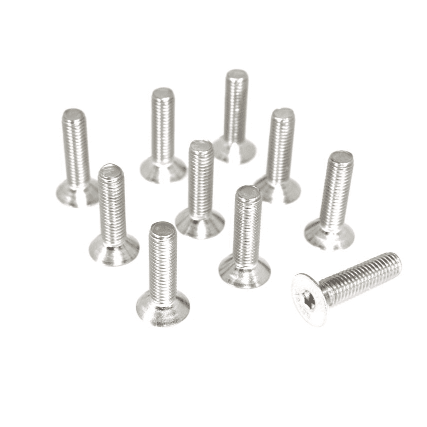 ZSPEC M6-1.0x20mm Flat-Head Socket-Cap (FHSC), SUS304 Stainless Fasteners, 10-Pack - Howling Moto