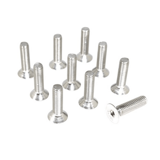 ZSPEC M6-1.0x12mm Flat-Head FHSC Fasteners, SUS304 Stainless, 10-Pack - Howling Moto