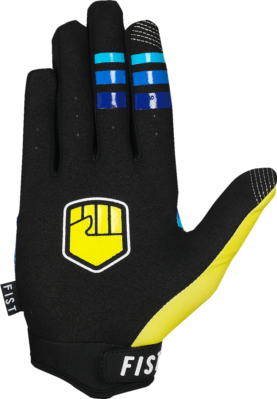 FIST HANDWEAR Strapped 90's Yellow Gloves in 2XL size with adjustable strap, designed for retro-inspired style.