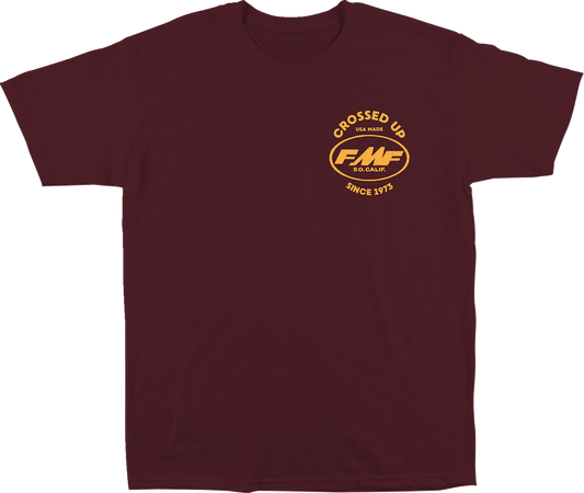 FMF Crossed Up T-Shirt - Maroon, Medium - SP24118901MRNMD