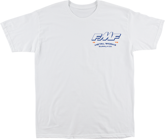 FMF Brighter Days white T-shirt in medium size, featuring a casual fit and soft cotton fabric, displayed on a plain background.