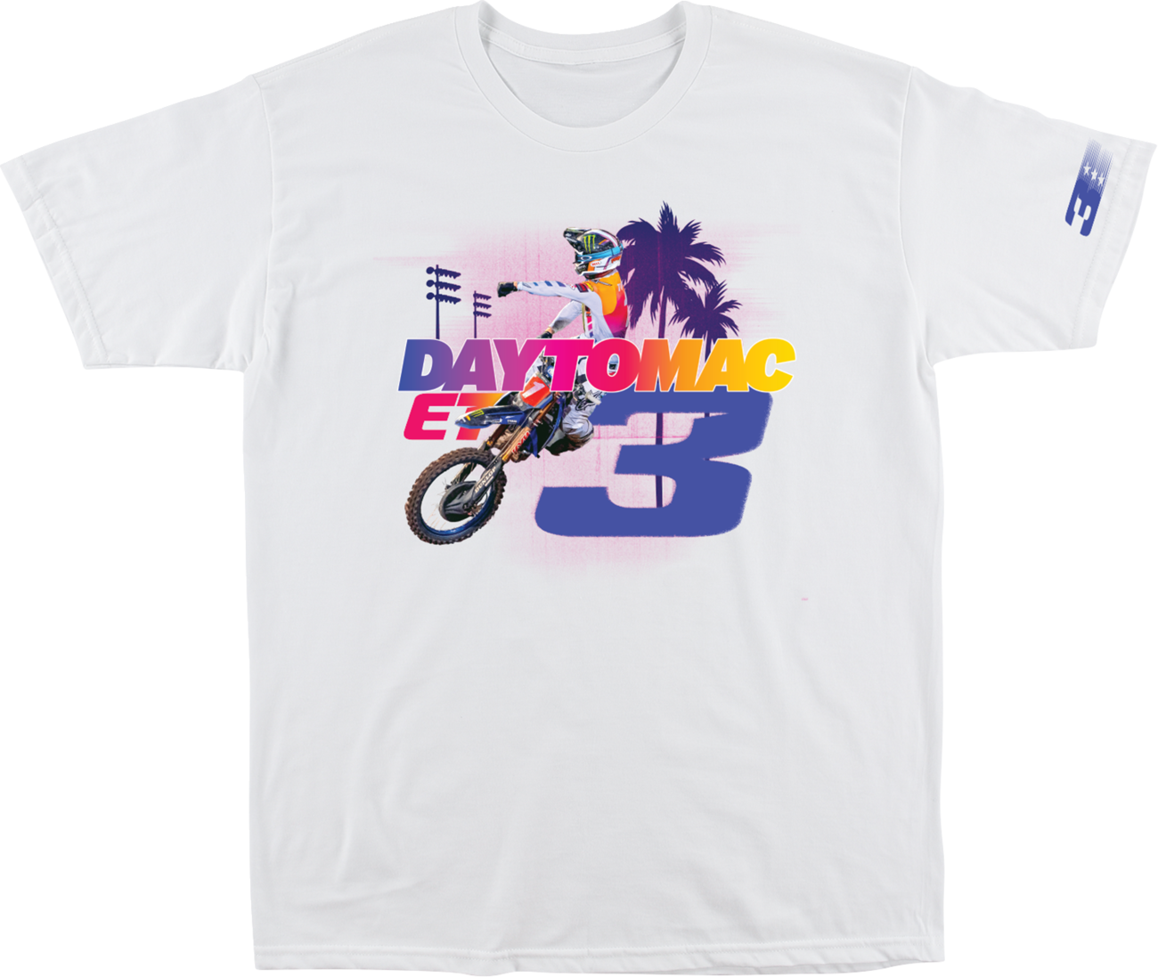 FMF Daytomac T-Shirt in white, large size, soft spun cotton with a graphic print, casual men's graphic tee.