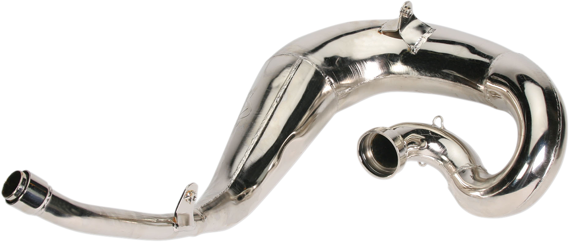 FMF Fatty Pipe 020135 motorcycle exhaust system with polished metal finish, designed for high performance and power gains.