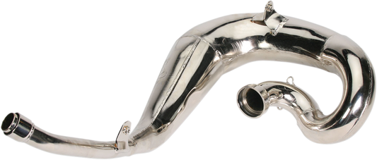 FMF Fatty Pipe 020135 motorcycle exhaust system with polished metal finish, designed for high performance and power gains.