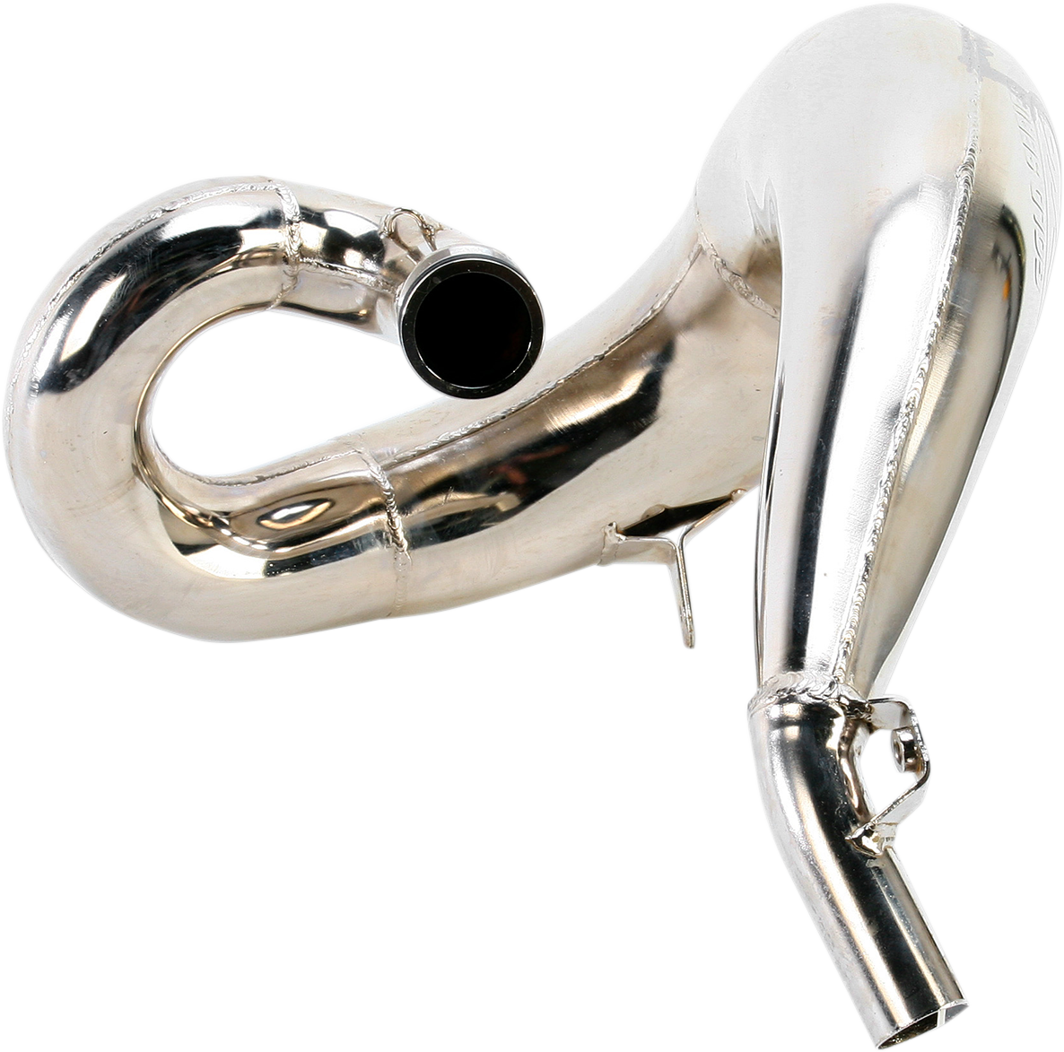 FMF Gnarly Pipe 025131 for 200cc to 500cc 2-stroke off-road motorcycle, metallic exhaust pipe with FMF branding