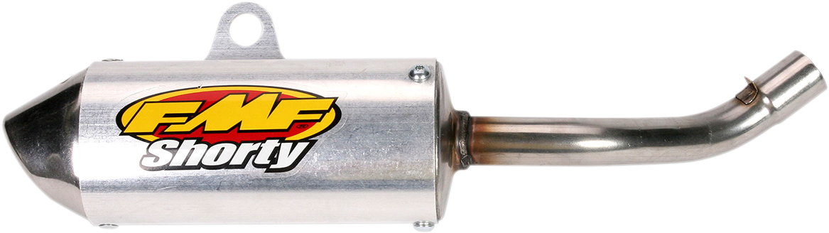 FMF Powercore 2 Shorty Silencer for enhanced supercross performance, shown on motorcycle exhaust system.