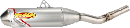 FMF Powercore 4 motorcycle muffler showcasing its sleek design and durable construction for enhanced motorcycle performance.
