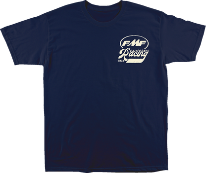 FMF Twisted Metal T-Shirt in navy, large size, featuring a bold graphic design on the front.