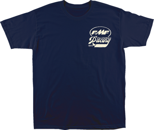 FMF Twisted Metal T-Shirt in navy, large size, featuring a bold graphic design on the front.