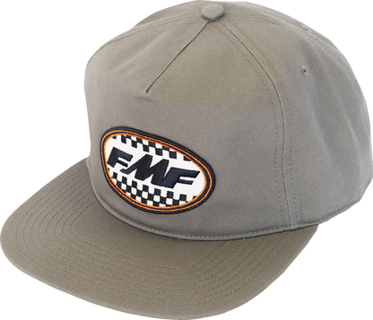 FMF Core Checks hat in olive color, featuring a casual design and adjustable strap, part number SU24196906BOLV.