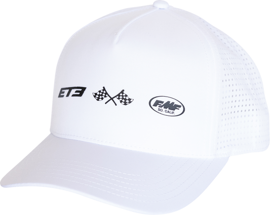 FMF Tomac Horizon Hat - White SP25196913WHT with 5-Panel Sport Mesh and Embroidered Front
