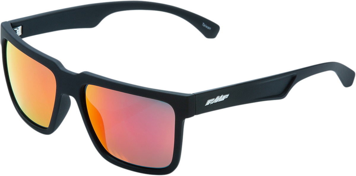 FMF The Don Sunglasses Matte Black with Red Mirror Lenses - Part F-61506-251-01