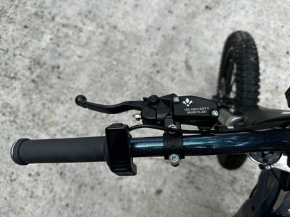 Pair of Formula E-Moto DOT 4 brake kits for Surron LBX, Talaria XXX/MX3/MX4, and 79Bike electric motorcycles, front and rear brake components.