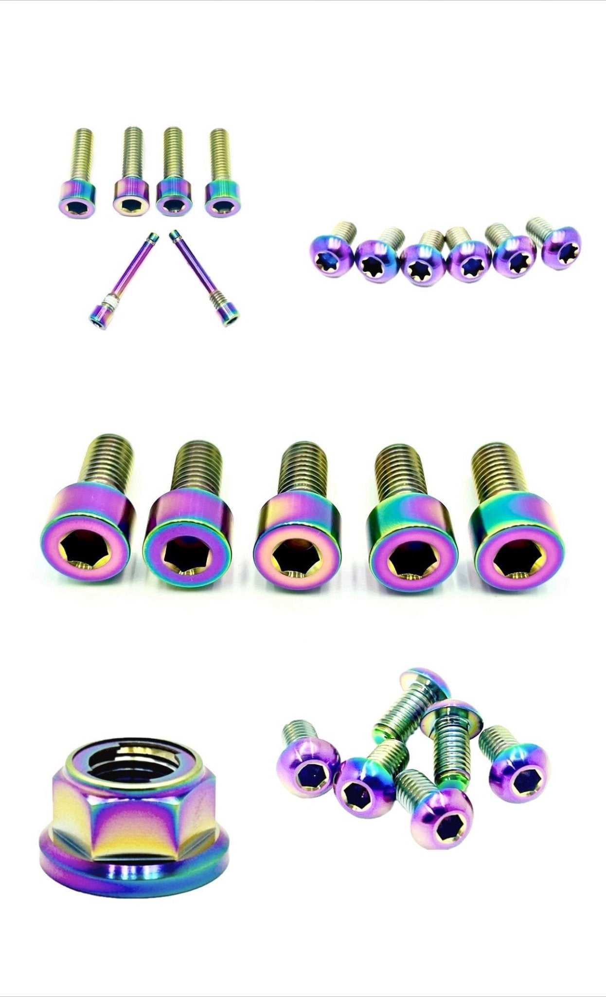 Titanium Front and Rear Wheel Bolt Kit