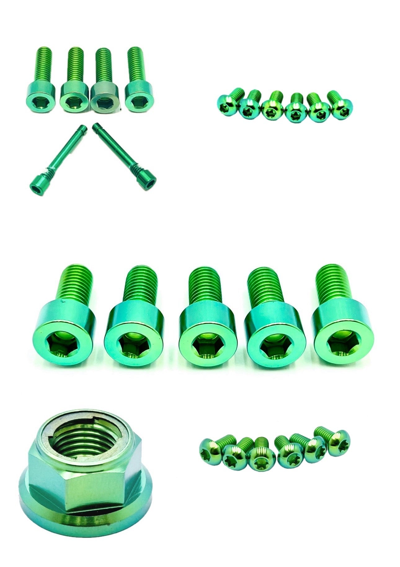 Titanium Front and Rear Wheel Bolt Kit