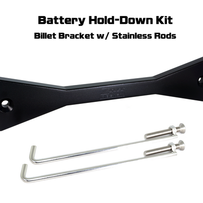 ZSPEC Battery Hold Down/Bracket for Datsun Z/ZX Cars, Billet w/ Stainless Hardware - Howling Moto