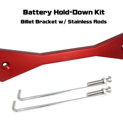 ZSPEC Battery Hold Down/Bracket for Datsun Z/ZX Cars, Billet w/ Stainless Hardware - Howling Moto