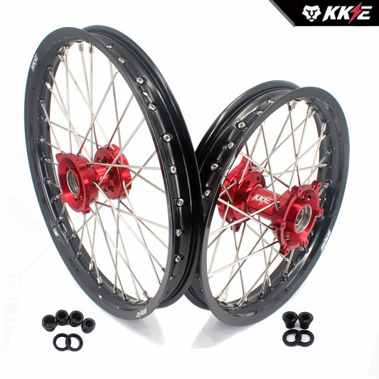 KKE 19"*1.6/16"*1.85 Kids Big Wheels Rims For KTM SX85 GAS GAS MC85 2021-2024 Red Hub - Howling Moto