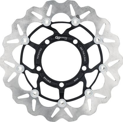 GBRAKES front GBDU039 brake rotor designed for high-performance sportbikes and V-twin motorcycle builds.