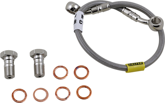 GBRAKES stainless steel bike brake line FK003D385R designed for improved stopping power and durability.
