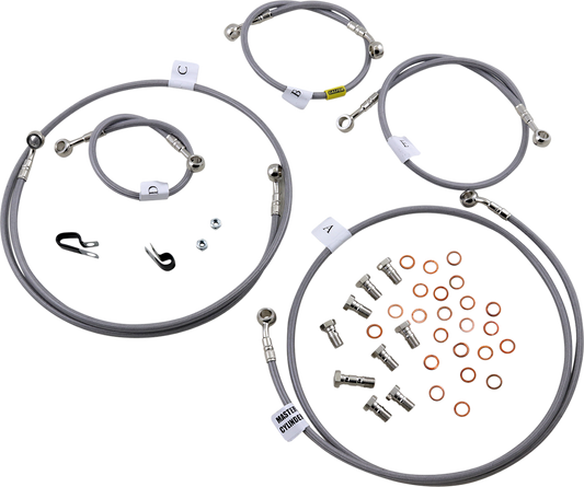 GBRAKES stainless steel bike brake line FK003D809-5 for improved stopping power, durable and flexible brake hose for bicycles.