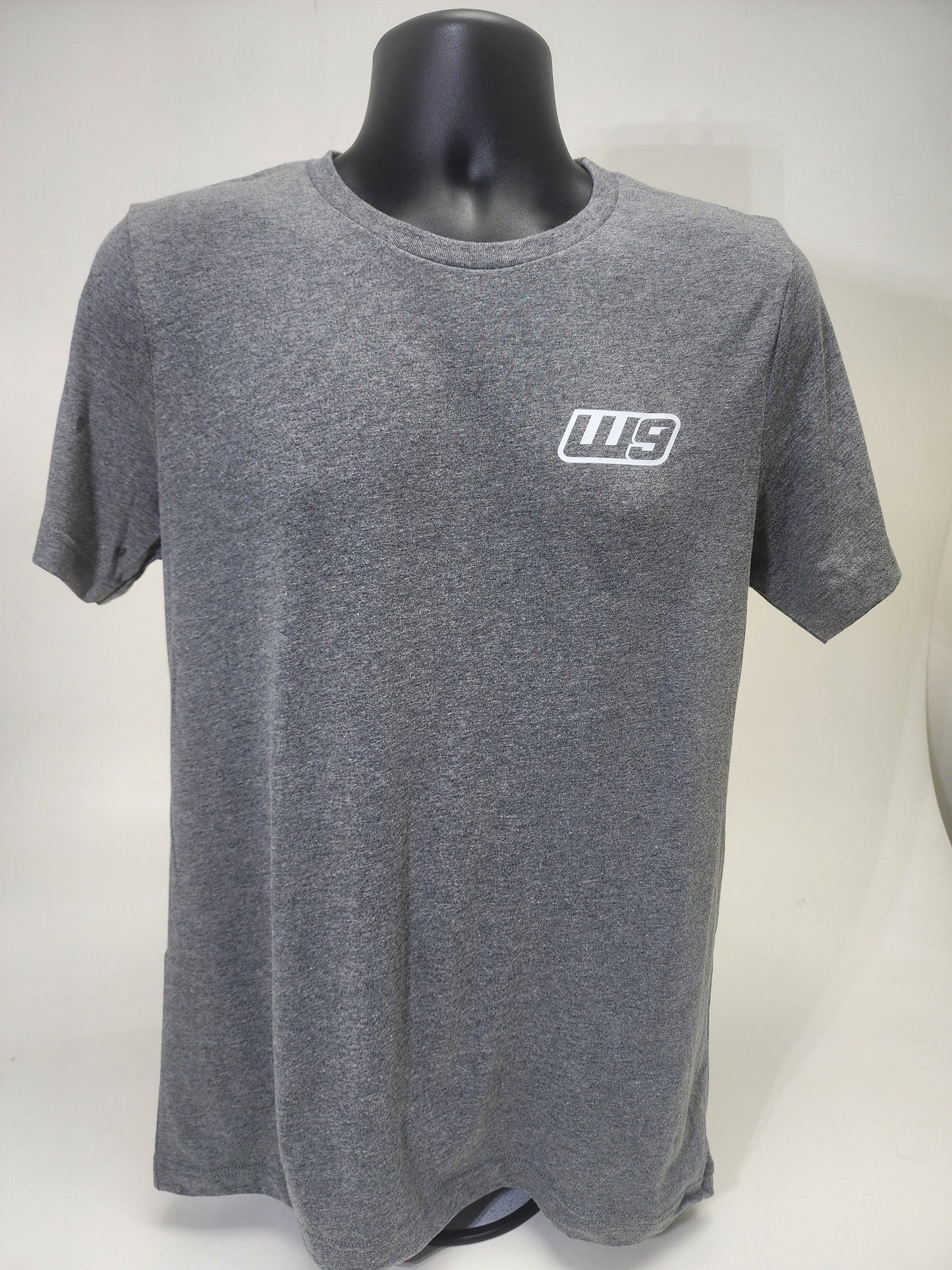Gray WarpWear Road Runner T-shirt with front graphic design, featuring vibrant colors and a casual fit from Warp9Racing.