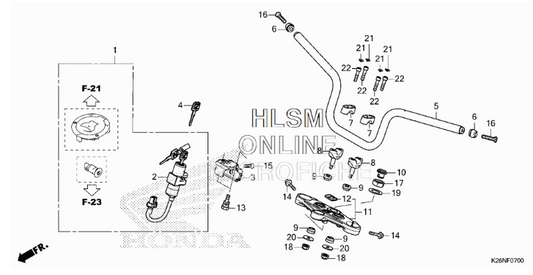 2022+ Honda Grom OEM Handlebar