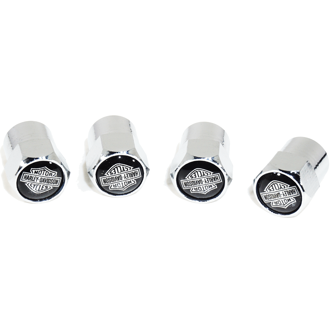 Chrome Valve Stem Tire Caps, Style: Harley Davidson - Howling Moto