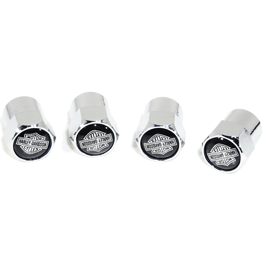 Chrome Valve Stem Tire Caps, Style: Harley Davidson - Howling Moto