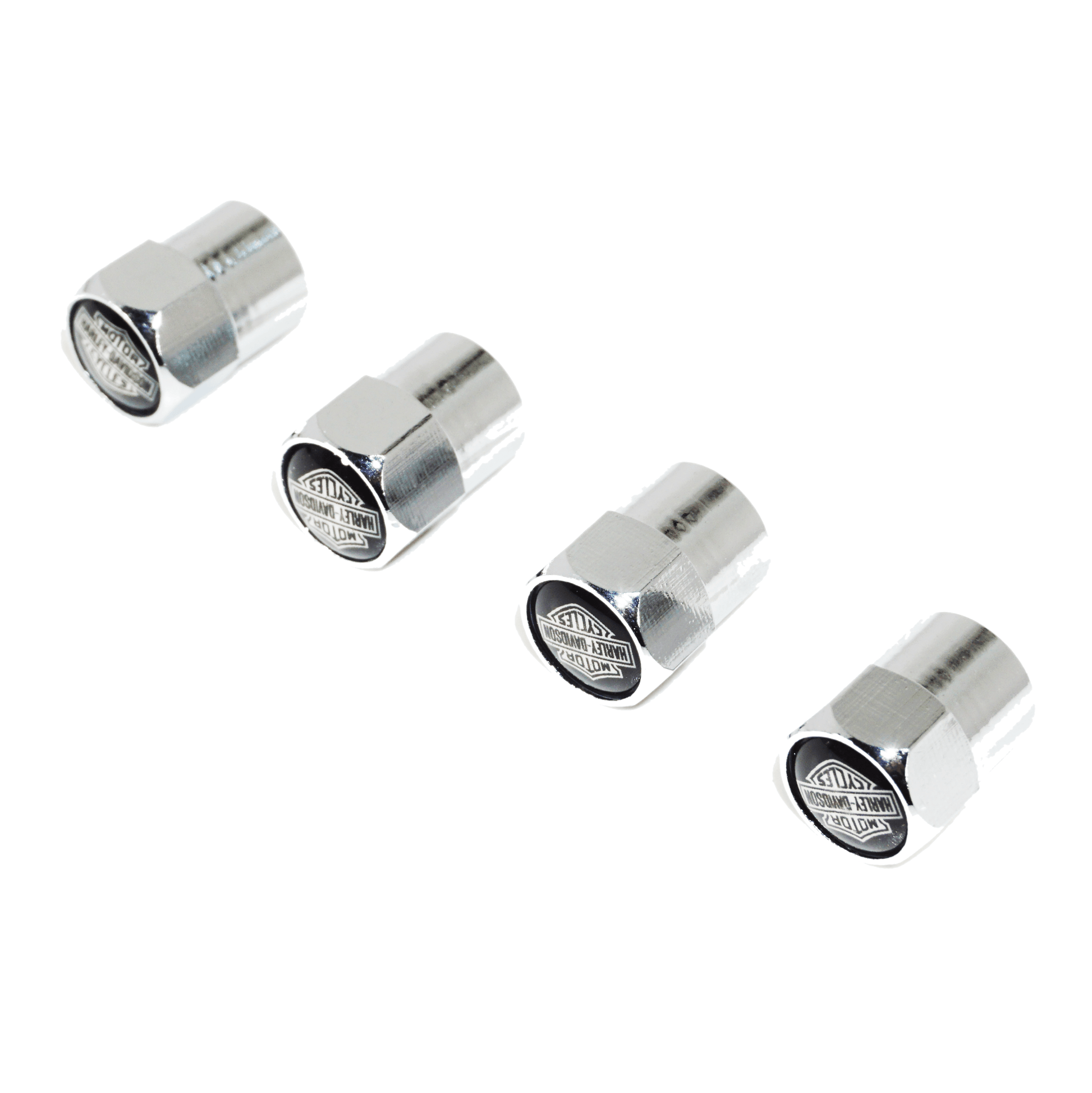 Chrome Valve Stem Tire Caps, Style: Harley Davidson - Howling Moto