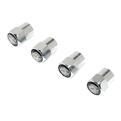 Chrome Valve Stem Tire Caps, Style: Harley Davidson - Howling Moto