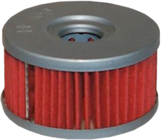 HIFLOFILTRO HF136 motorcycle oil filter with durable metal casing and filter media for reliable engine protection