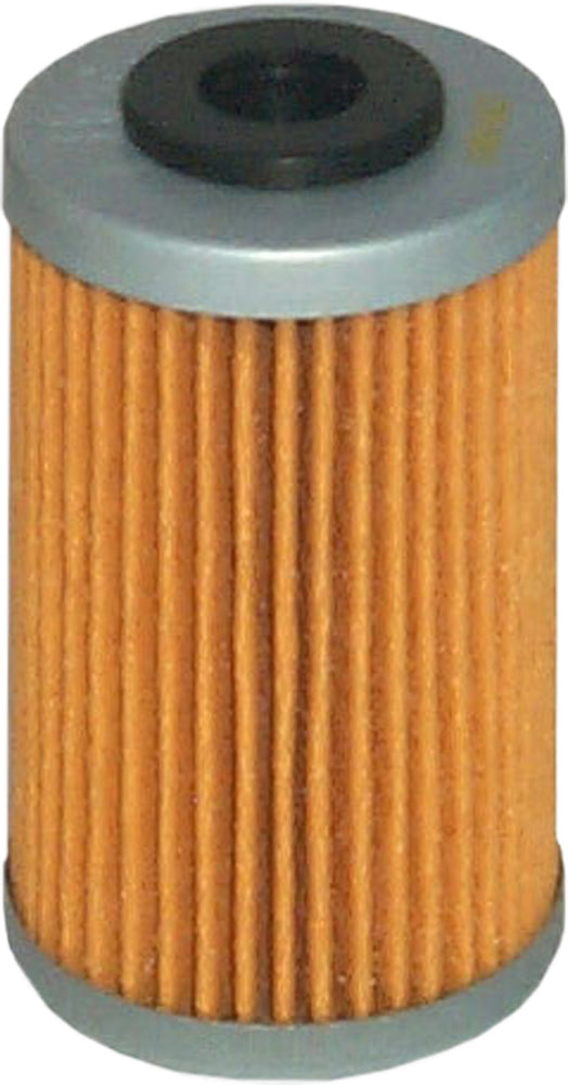 HIFLOFILTRO HF655 motorcycle oil filter with 5/8 inch nut and safety wire provision, showcasing premium quality design.