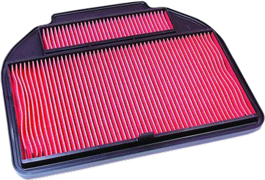 Hiflofiltro HFA1707 air filter for high-performance engines, showing the branded cylindrical filter element with mesh details.