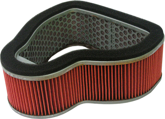 HIFLOFILTRO HFA1925 air filter for high-performance engines, showing the brand logo and the filter element in detail.