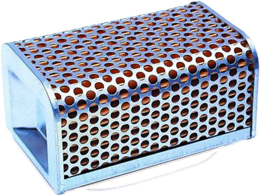 HIFLOFILTRO HFA2504 air filter for high-performance engines, showing the clean, rectangular filter element with brand logo.