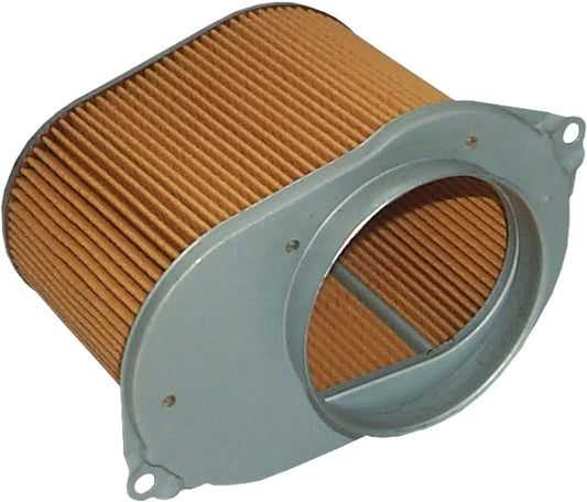 HIFLOFILTRO HFA3607 air filter for high-performance engines, showing the clean, cylindrical filter element with brand markings.