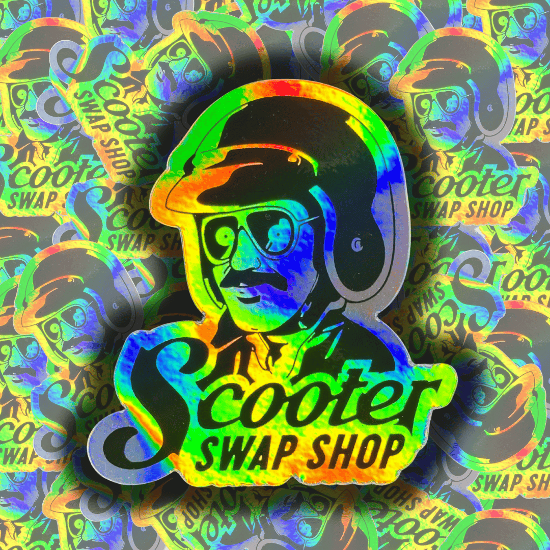 Holographic Swap Shop Sticker - Howling Moto
