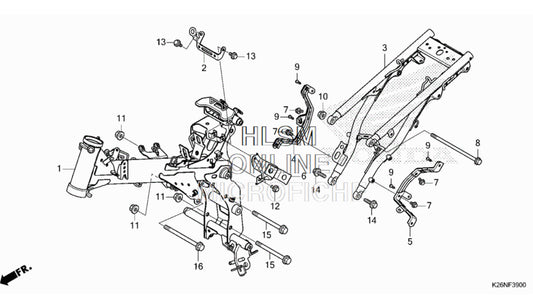2022+ Honda Grom OEM Frame - Howling Moto