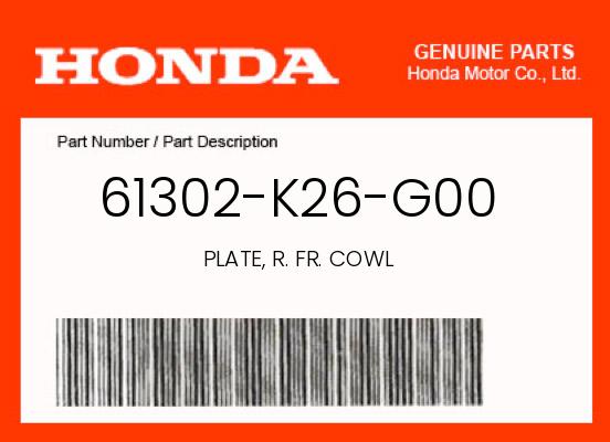 Honda Front Right Cowl Plate Grom 2022-2026 - Howling Moto