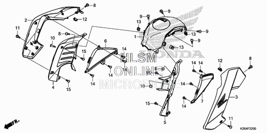 Honda Front Inner Shroud Grom 2014-2015 - Howling Moto