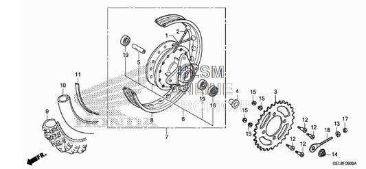Honda XR50/CRF Rear Wheel Chain Adjuster - Howling Moto