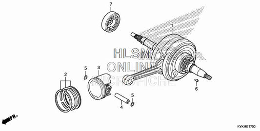 Honda CRF110F Wrist Pin 2013 - 2024 - Howling Moto